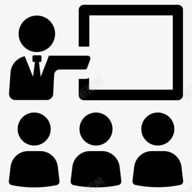 观众业务会议图标图标