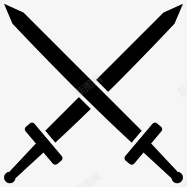 十字剑战斗装备海盗剑图标图标