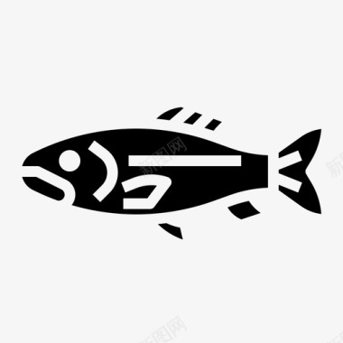 鳟鱼健康欧米茄图标图标