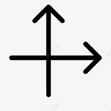 光标指针相交箭头十字路口图标图标