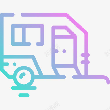 露营者拖车露营112坡度图标图标