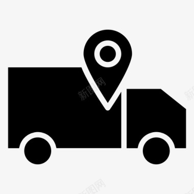 定位车货物运输图标图标