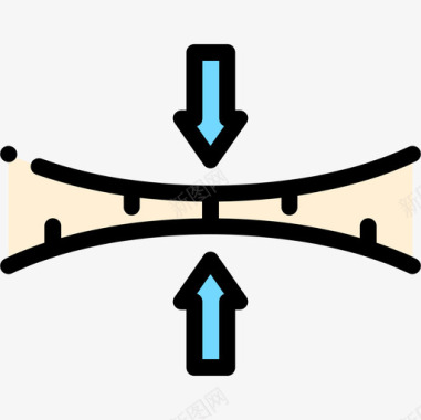 条纹特征弹性织物特征6线性颜色图标图标