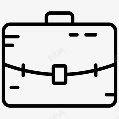 公文包文件包商务和金融线图标图标
