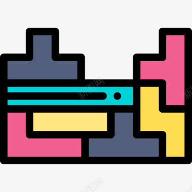 方块排列俄罗斯方块游戏56线性颜色图标图标