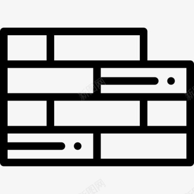 线性不规则建筑砖墙建筑19线性图标图标