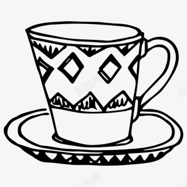 茶具杯子盘子图标图标