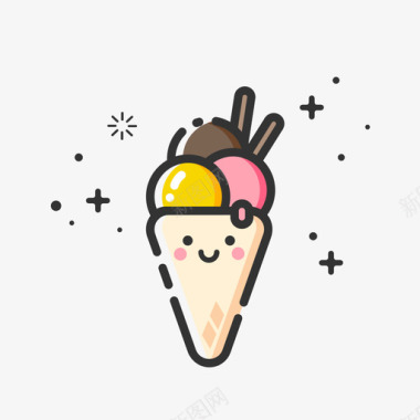 冰淇淋mbe风格_冰淇淋图标