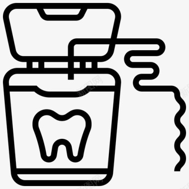 牙线矢量牙线医疗保健医疗图标图标