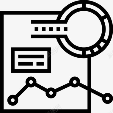 矢量数据分析图标数据数据分析4线性图标图标