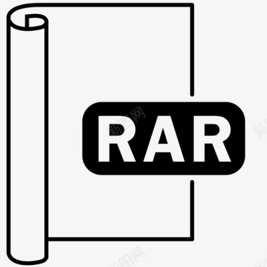 rar压缩文件图标图标