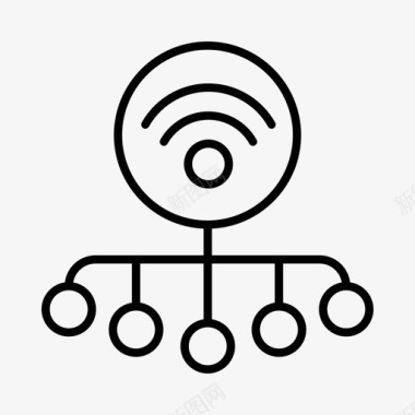 互联共享wifi连接数字图标图标