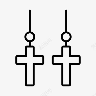天主教耳环基督教宗教图标图标