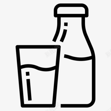 牛奶钙健康图标图标