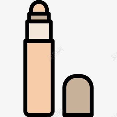 遮瑕膏美容化妆品4线性颜色图标图标