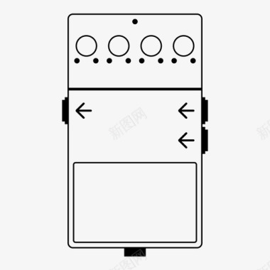 吉他踏板变形踏板吉他遥控器图标图标