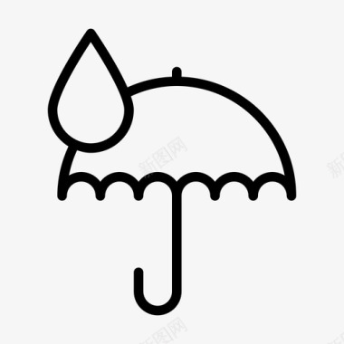 雨伞雨季图标图标