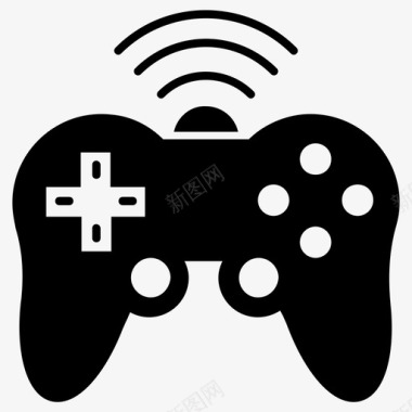 无线游戏板控制棒游戏控制器图标图标