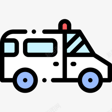 救护车救护车残疾人2直线颜色图标图标