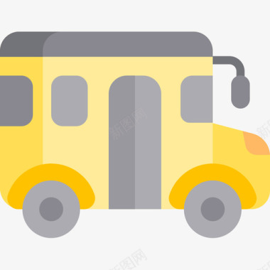 校车车辆和交通工具图标图标