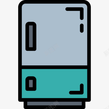 彩色电冰箱2台图标图标