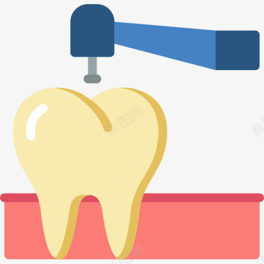 平面蛋糕素材钻孔牙科6平面图标图标