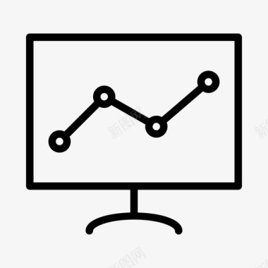 图表监视器商务笔记本电脑图标图标