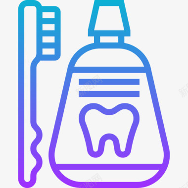漱口水牙科20梯度图标图标