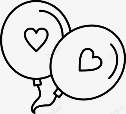 气球心气球爱情图标图标