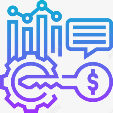 108分析数字营销108梯度图标图标