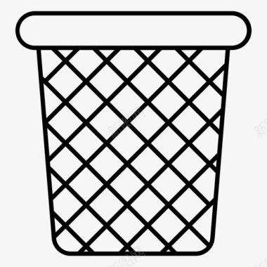 洗衣篮浴缸衣服篮图标图标