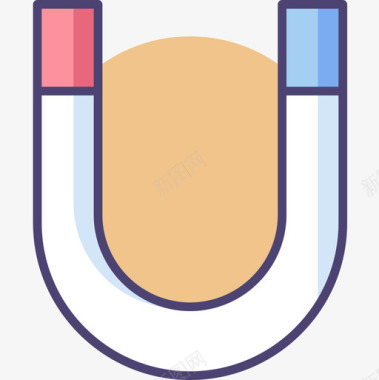 工程测量员磁铁工程53线性颜色图标图标