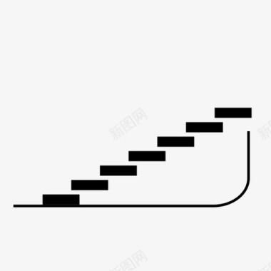 台阶上psd素材楼梯攀爬成长图标图标