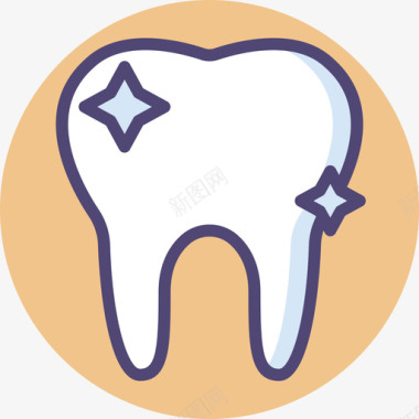 牙齿图标牙齿牙齿24线状颜色图标图标
