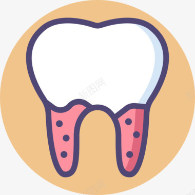 有关牙齿牙齿牙齿24线状颜色图标图标