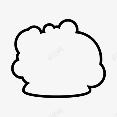 气泡标志云大气气泡图标图标