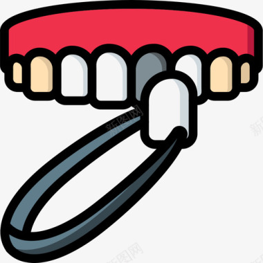 牙科贴面牙科学8线性颜色图标图标
