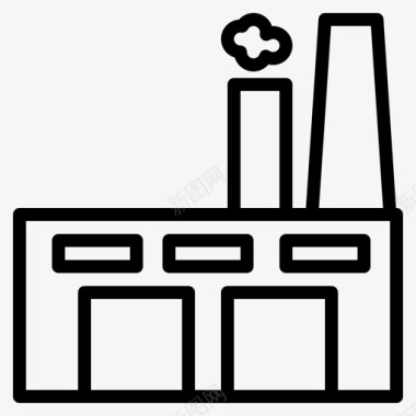 工厂银行办公室图标图标