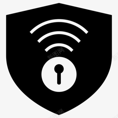 隐私锁安全连接锁wifi图标图标
