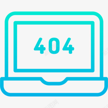 404错误网页和开发33渐变图标图标