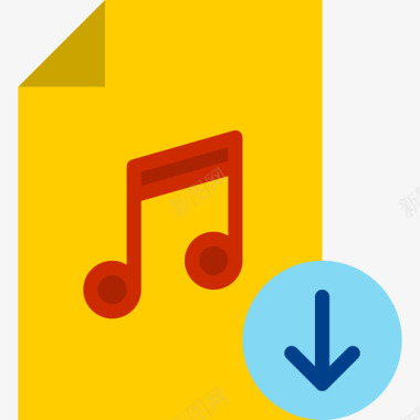 平面图标音乐文件多媒体37平面图标图标