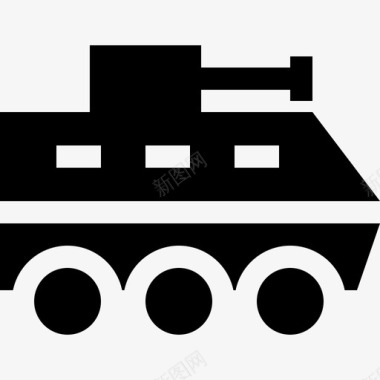军用装甲车满载图标图标