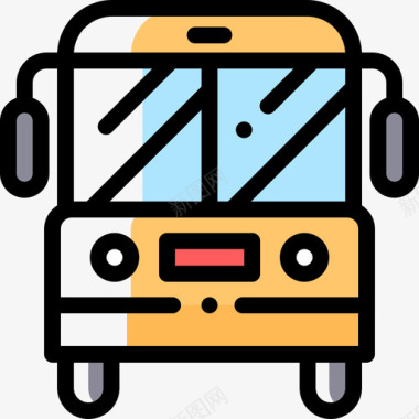 校车校车公共交通13颜色省略图标图标