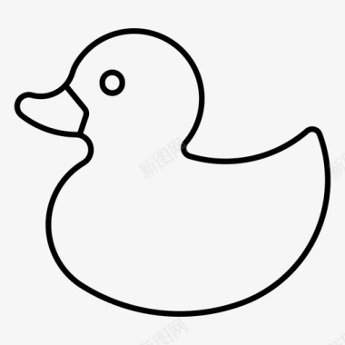 浴室玩具婴儿用品鸭子图标图标