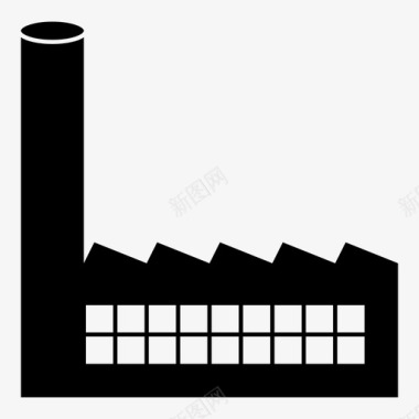 糯米制造工厂工业仓库图标图标