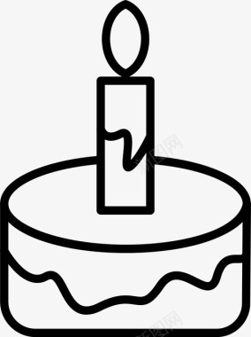 蛋糕生日蛋糕蜡烛图标图标