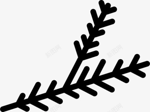 树枝雪花图标图标