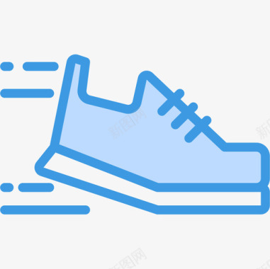 运动鞋跑步7蓝色图标图标