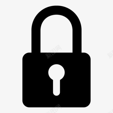 书签标签挂锁密码保护图标图标