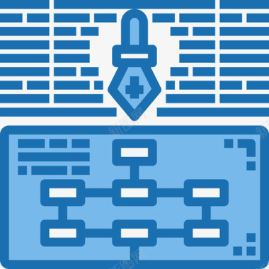 网页手绘蓝色平面图网页与开发28蓝色图标图标